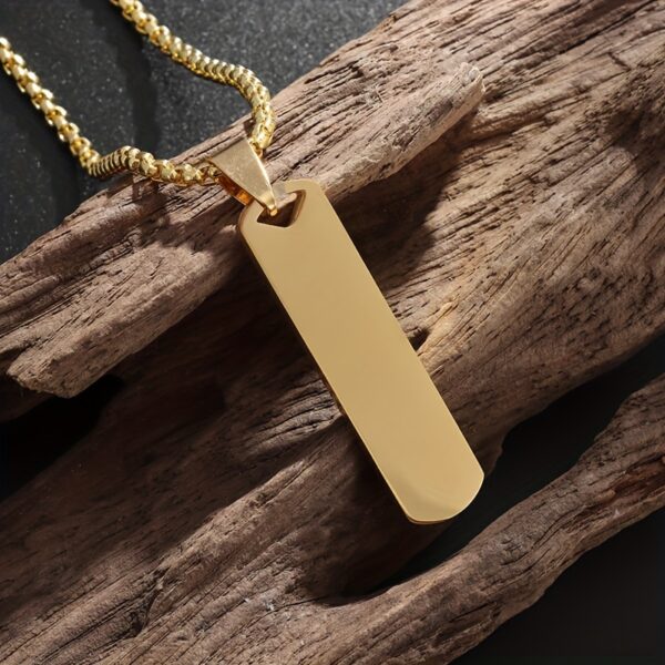 39eaf81c8218785668f2efcc1b33570c.jpg Stainless Steel High Polished Rectangle Tag Pendant - Golden