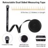 Retractable Soft Tape Measure - Double-Sided 60in/150cm - Black
