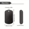 Rectangle Metal Pendant - Anodized black